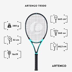 ARTENGO Tenisová raketa TR500 zelená GRIP 1