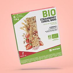 DECATHLON Cereálna bio tyčinka jahodová 6 × 21 g