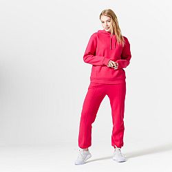 DOMYOS Dámska mikina Hoodie - 500 ružová ružová XL