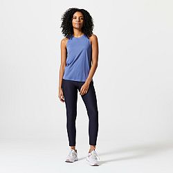 DOMYOS Dámske tielko na kardio fitness modré 2XL