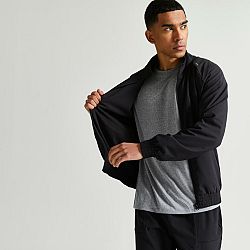DOMYOS Pánska bunda na fitness čierna 3XL