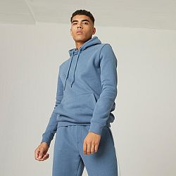 DOMYOS Pánska mikina 500 na cvičenie modrá 2XL