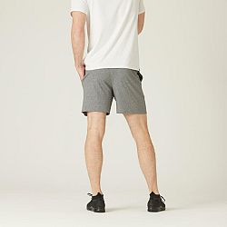 DOMYOS Pánske šortky 100 na fitnes sivé šedá XL