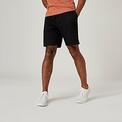 DOMYOS Pánske šortky 500 na fitness čierne 2XL