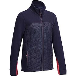 FOUGANZA Detská Bunda Sweat 500 Modrá