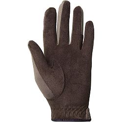 FOUGANZA Detské jazdecké rukavice Basic hnedé hnedá 8-10 r