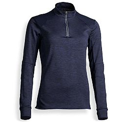 FOUGANZA Polokošeľa 500 Warm Tmavomodrá