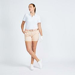 INESIS Dámska golfová polokošeľa MW500 biela L