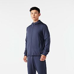 KALENJI Pánska bunda Run 100 Warm modrá L