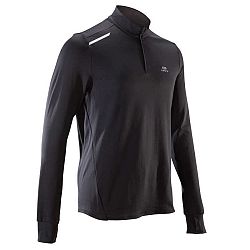KALENJI Pánska Mikina Run Warm čierna