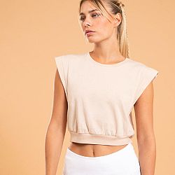 KIMJALY Dámsky crop top na jogu ružový ružová S