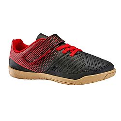 KIPSTA Detská futsalová obuv 100 čierno-červená čierna 26