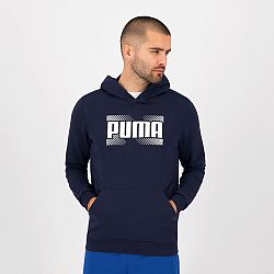 PUMA Pánska mikina s kapucňou na fitnes modrá S