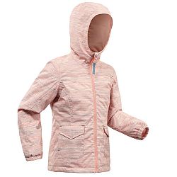 QUECHUA Detská Bunda Sh100 Warm Ružová