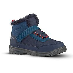 QUECHUA Detská hrejivá nepremokavá turistická obuv SH100 na suchý zips 24-34 modrá 29