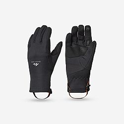 QUECHUA Detské dotykové turistické rukavice SH500 Mountain strečové 6-14 rokov čierna 14