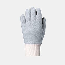 QUECHUA Detské fleecové turistické rukavice SH500 6-14 rokov šedá 6 rokov