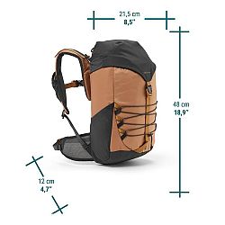 QUECHUA Detský turistický batoh MH500 18 l hnedá