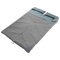 QUECHUA Kempingový spací vak Ultim Comfort do 0° bavlnený pre 2 osoby šedá