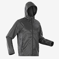 QUECHUA Pánska bunda Raincut Fullzip čierna 3XL
