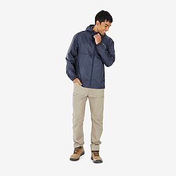 QUECHUA Pánska bunda Raincut Fullzip modrá 4XL