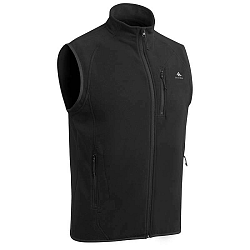 QUECHUA Pánska Vesta Mh120 čierna