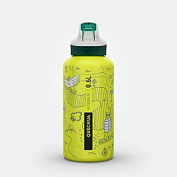 QUECHUA Turistická hliníková fľaša 900 s rýchlouzáverom s násoskou 0,6 l zelená