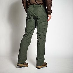 SOLOGNAC Poľovnícke hrejivé nohavice 100 zelené zelená 3XL