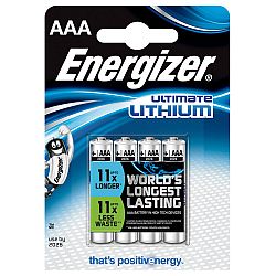 Súprava 4 batérií Energizer AAA-LR3 Lithium šedá .