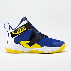 TARMAK Basketbalová obuv pre chlapcov a dievčatá EASY X modro-žltá modrá 34