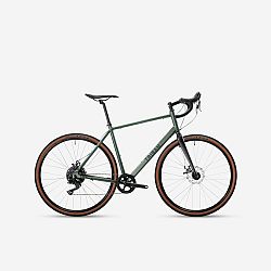 TRIBAN Gravelový bicykel GRVL 120 zelená XS