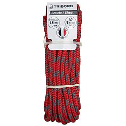 TRIBORD Lodné Lano 8 mm X 15 M červené