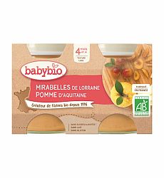 2xBABYBIO Mirabelky jablko 130 g