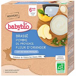 BABYBIO Brassé jablko pomarančový kvet 4x 85 g