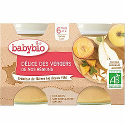 BABYBIO Príkrm ovocná zmes 2x 130 g