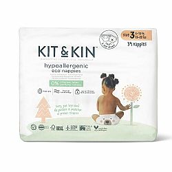 KIT & KIN Plienky jednorazové eko 3 (6-10 kg) 34 ks