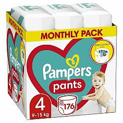 PAMPERS Pants 4 Active Baby-Dry 9-15 kg 2x176 ks