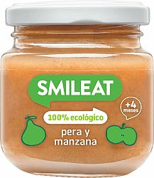 SMILEAT Organic príkrm Hruška s jablkom 130 g, 4m+