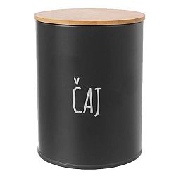 Sconto Dóza na čaj BLACK čierna/bambus