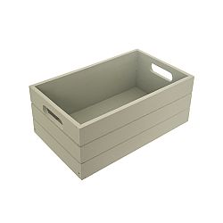Sconto Drevená debnička CLARE biela, šírka 26 cm