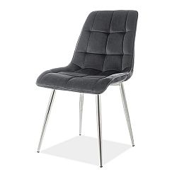 Sconto Jedálenská stolička CHAC 2 čierna/chróm