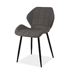 Sconto Jedálenská stolička HOLS tmavosivá/čierna