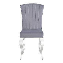 Sconto Jedálenská stolička PRANCI sivá/chróm