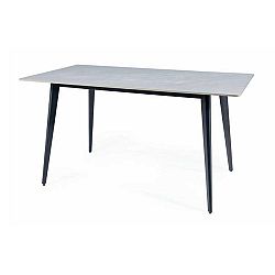 Sconto Jedálenský stôl AVY biely mramor/čierna