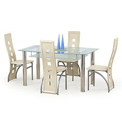 Sconto Jedálenský stôl CRASTOL sklo/chróm