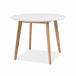 Sconto Jedálenský stôl MUSSU 2 dub/biela