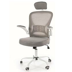 Sconto Kancelárske kreslo SIGQ-639 biela/sivá