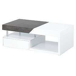 Sconto Konferenčný stolík TARAGONA biela/sivá