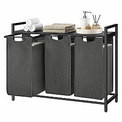 Sconto Kôš na bielizeň HAMPER 5 sivá/čierna