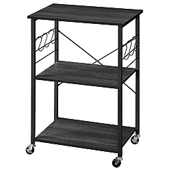 Sconto Kuchynský regál OVEN čierna